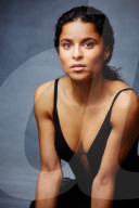 Sporty Woman in a black Dress 