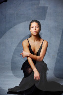 Sporty Woman in a black Dress 