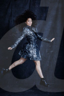 Woman wearing a Glitter Blazer 