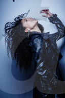 Woman wearing a Glitter Blazer 