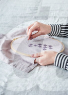 Selbstbestickte Serviette, Embroidered Napkin