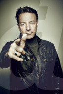 Mature Man wearing a black Leather Jacket  