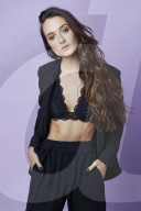 Cool young Woman in black Outfit