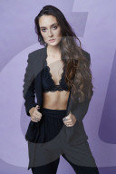 Cool young Woman in black Outfit