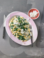 Pennoni mit Spinat-Ricotta-Sosse, Spinach Ricotta Pennoni