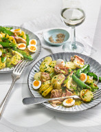 Kartoffelsalat mit Wachteleiern und Thunfisch, Potato Saladd with Quail's Eggs and Tuna