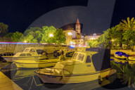 Motorboats in a Yacht Harbor of Trogir