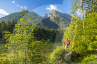 Woman hiking and enjoying the View