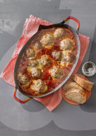 Hackbällchen mit Paprika & Mozzarella, Meatballs with Bell Pepper and Mozzarella