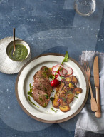 Kalbszunge mit Liebstöckel-Pesto, Veal tongue with lovage pesto