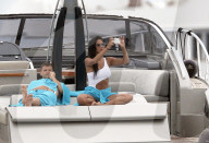 PEOPLE - Nicole Scherzinger und Grigor Dimitrov turteln auf einer Jacht vor St.Tropez