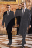 NEWS - Emmanuel Macron wird von König Felipe im Madrider Palast empfangen