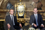 NEWS - Emmanuel Macron wird von König Felipe im Madrider Palast empfangen