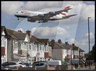 Aircraft landing at Heathrow