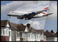 Aircraft landing at Heathrow