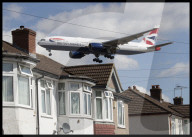 Aircraft landing at Heathrow