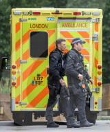 Car crashes into barriers outside Parliament, London, UK - 14 Aug 2018