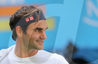 PEOPLE - US Open: Roger Federer trainiert in Flushing Meadows im Keith Haring T-Shirt