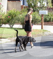 PEOPLE - Shauna Sexton führt ihren Hund Gassi