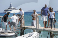 PEOPLE - Magic Johnson und Samuel L Jackson besuchen den Club 55 in St.Tropez