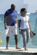 PEOPLE - Magic Johnson und Samuel L Jackson besuchen den Club 55 in St.Tropez