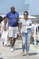 PEOPLE - Magic Johnson und Samuel L Jackson besuchen den Club 55 in St.Tropez
