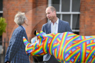 PEOPLE - Prinz William bestaunt die Nashorn Kunstwerke im Kensington Palast