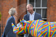 PEOPLE - Prinz William bestaunt die Nashorn Kunstwerke im Kensington Palast