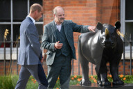 PEOPLE - Prinz William bestaunt die Nashorn Kunstwerke im Kensington Palast