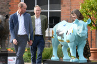 PEOPLE - Prinz William bestaunt die Nashorn Kunstwerke im Kensington Palast