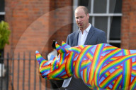 PEOPLE - Prinz William bestaunt die Nashorn Kunstwerke im Kensington Palast