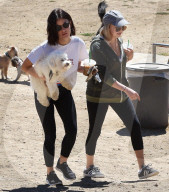 PEOPLE - Lucy Hale geht mit den Hunden Gassi