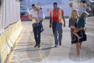 PEOPLE - Jimmy Fallon landet mit der Familie auf dem Heliport in New York