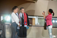 PEOPLE - Fürst ALbert fiebert mit seinen Verwandten beim Fussballmatch mit