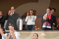 PEOPLE - Fürst ALbert fiebert mit seinen Verwandten beim Fussballmatch mit