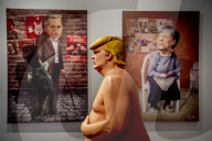 NEWS - Nackte Donald Trump Skulptur in der Power of Art House Gallerie