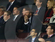PEOPLE - David Beckham am Match Manchester United gegen Valencia