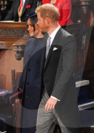 PEOPLE - Hochzeit in Windsor: Prinz Harry und Herzogin Meghan bei der Ankunft in der Kirche