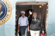 Trumps visit hurricane-struck Florida