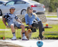 EXKLUSIV - Gavin Rosedale mit Sophia Thomalla und seinen Jungs am Balboa Lake