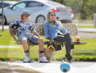 EXKLUSIV - Gavin Rosedale mit Sophia Thomalla und seinen Jungs am Balboa Lake