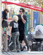 EXKLUSIV - Gavin Rosedale mit Sophia Thomalla und seinen Jungs am Balboa Lake