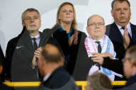 PEOPLE - Fürst Albert am Fussballspiel: Brügge gegen Monaco