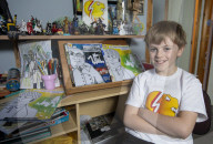 FEATURE - Drew Marr (10) produziert und vertreibt eigene Comic-Bücher weltweit