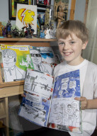 FEATURE - Drew Marr (10) produziert und vertreibt eigene Comic-Bücher weltweit