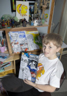 FEATURE - Drew Marr (10) produziert und vertreibt eigene Comic-Bücher weltweit