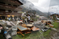 NEWS -  Italien: Aufräumen nach dem Sturm bei Belluno