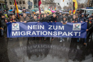 NEWS - AfD-Demonstration im Berliner Regierungsviertel gegen den UN-Migrationspakt.