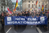 NEWS - AfD-Demonstration im Berliner Regierungsviertel gegen den UN-Migrationspakt.