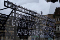 NEWS - Robert Montgomery: Peace Poem Installation in Peterborough